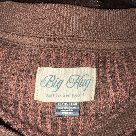 American Eagle Brown Big Hug Leopard Print Oversized Sz XS - Picture 3 of 3